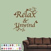 Relax & Unwind Wall Sticker, Butterfly Wallart, Decal, Vinyl   201308553069